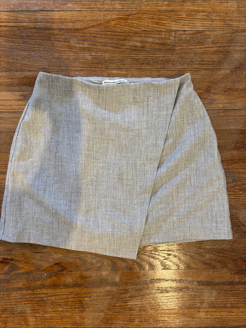 Abercrombie & Fitch Gray Wrap-Front Mini Skort